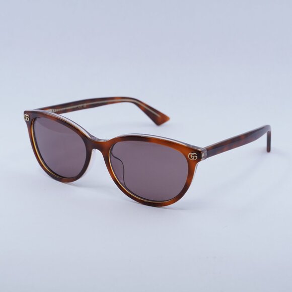 ?️ New Gucci GG1818SK 004 Sunglasses - Havana Frame, Violet Lenses